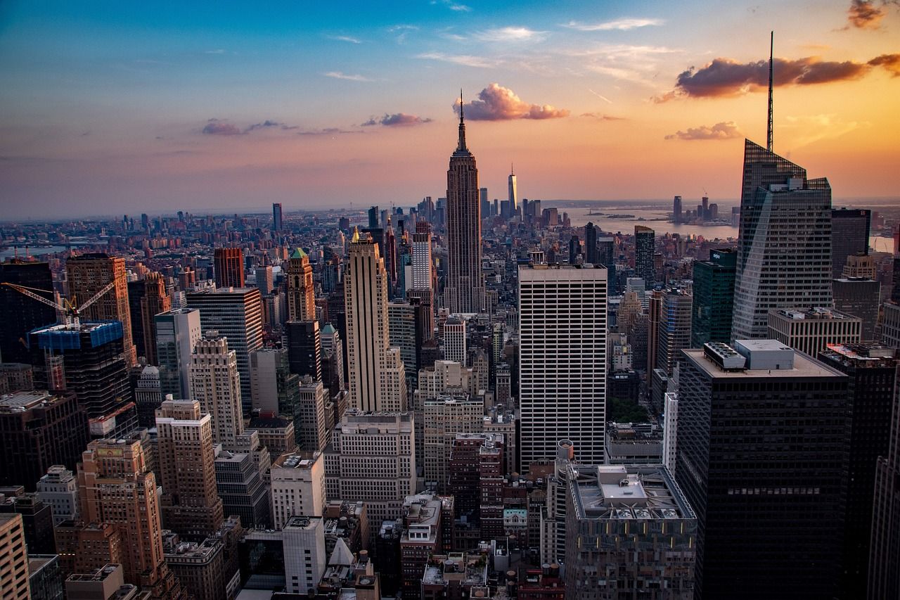 Sunset in New York City